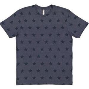 Code Five Men's Five Star Tee Denim Blue Size Medium Crew Neck Short Sleeves